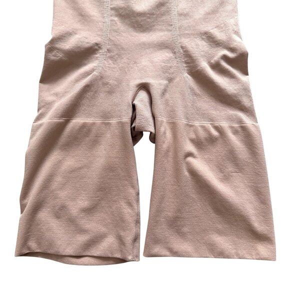 Spanx Rose Gold 2325 Size Large Open-Bust Mid-Thigh Body Shapewear Bodysuit NEW - Picture 8 of 9